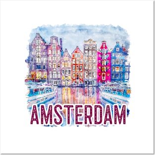 Amsterdam Skyline Posters and Art